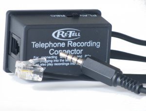 Retell 157i Connector, is a Vidicode UK brand that records calls from phone base sockets.